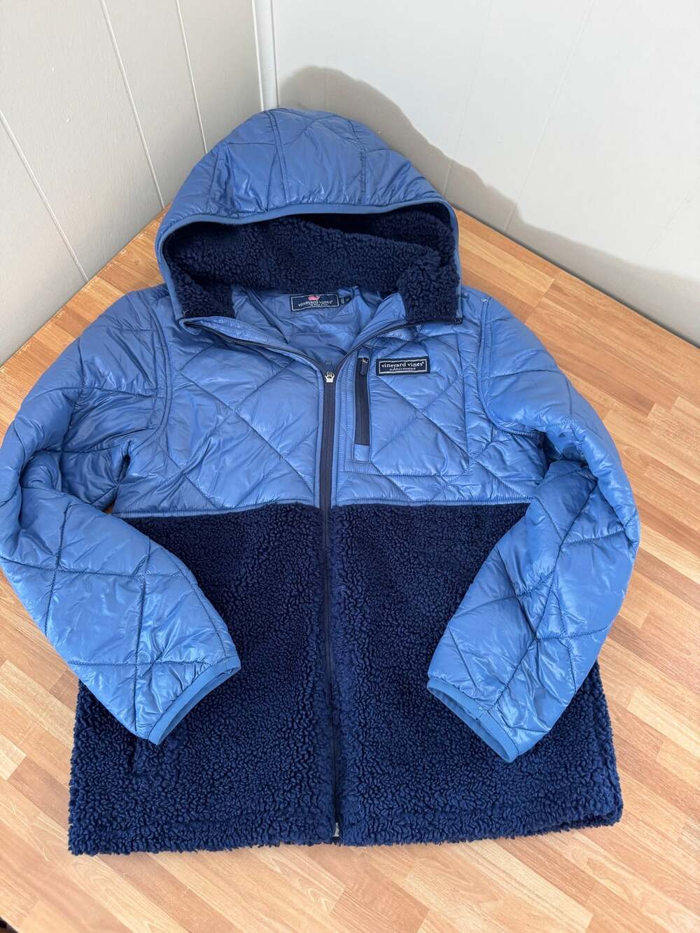Vineyard Vines Boys Quilted Sherpa Parka Jacket size large